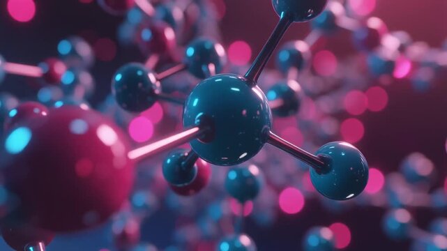 Advanced 3D rendering of interconnected molecular structures, representing scientific data