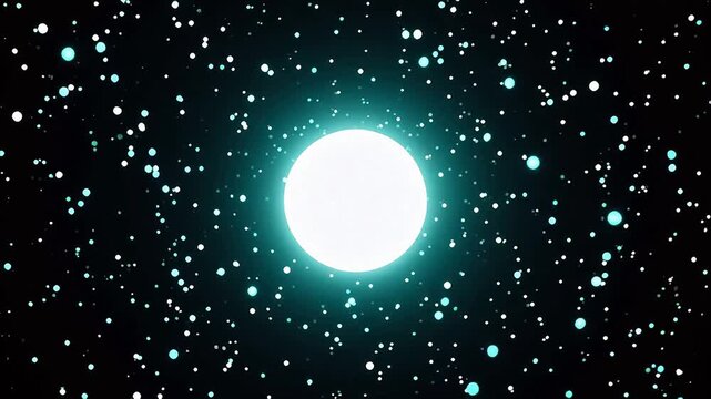 Bright white planet in starry night sky