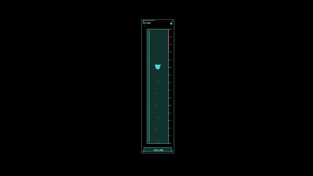 Cyan O2 Flow Meter Digital Gauge Motion Background