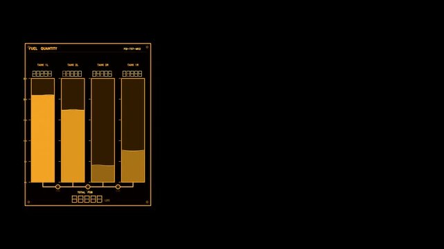 Amber Fuel Quantity Gauge Motion Background Loop