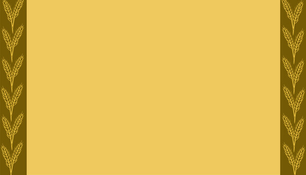 Wheat pattern background. Grains and ears of wheat, rye or barley. Wrapping Cereal for bread. Vector illustration.