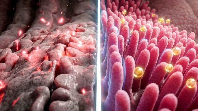 Intestinal Villi Microscopic View
