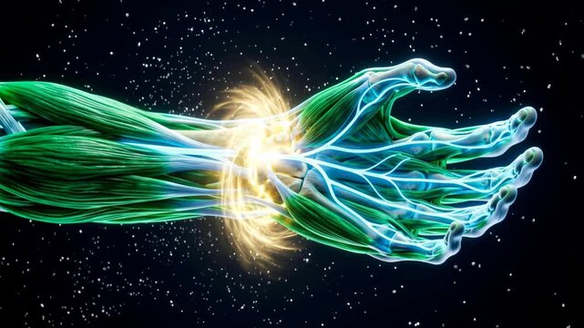 Human Hand Anatomy Animation