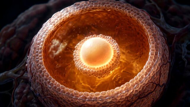 Human Ovum Cell Microscopic View