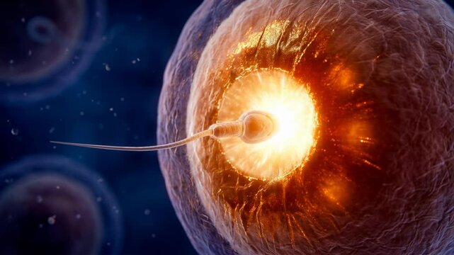 Sperm Fertilizing Egg Cell