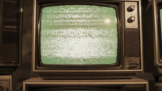 A collection of vintage televisions are stacked haphazardly against a textured wall, evoking a sense of nostalgia and technological history.