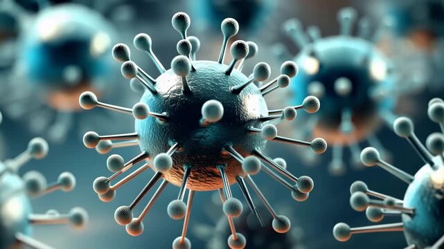 Close-up images of virus structures highlighting their shapes and features. These images provide insight into the microscopic world of viruses.