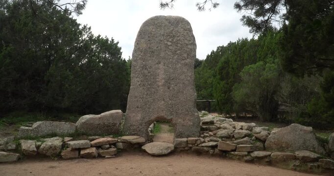 The giant tomb of Li Mizzani (Tomba dei Giganti Li Mizzani) near Palau in Sardinia, Italy.