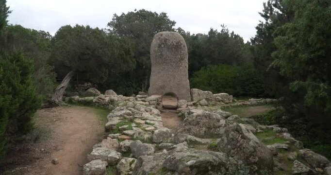 The giant tomb of Li Mizzani (Tomba dei Giganti Li Mizzani) near Palau in Sardinia, Italy.