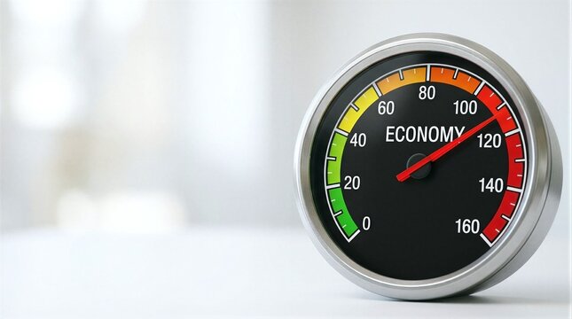A close-up shot of a gauge that reads "Economy" on it.