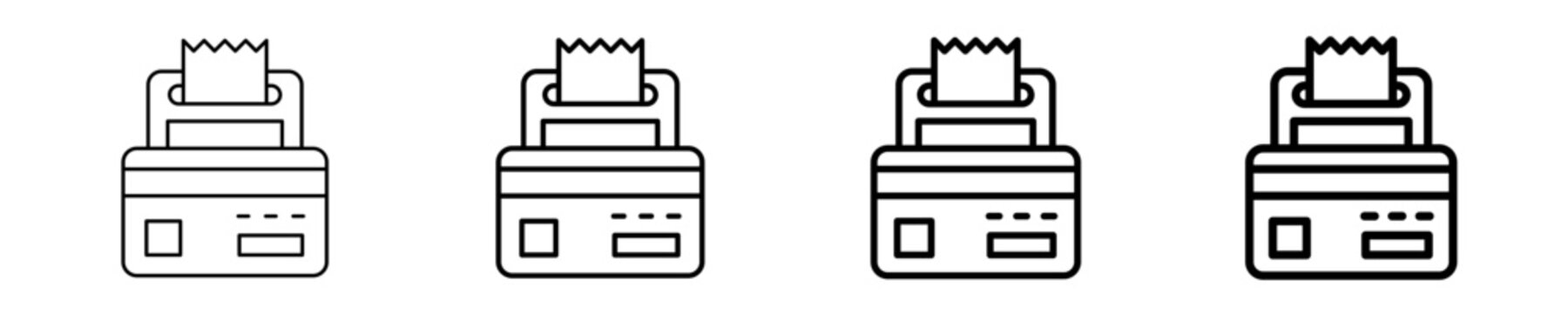 Payment Terminal Icon Set Different Style Collection