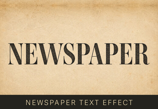 Newspaper Text Effect
