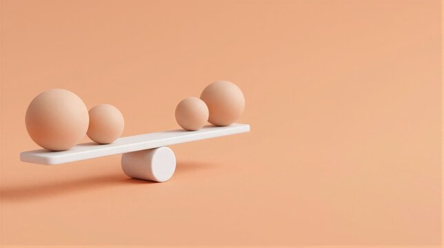 Four white eggs are arranged on a small white shelf.