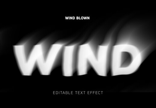 Wind Blown Text Effect