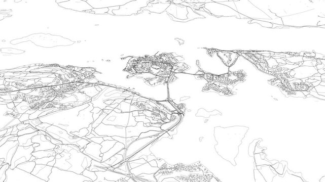 3D looped animation of city - Saynatsalo Finland