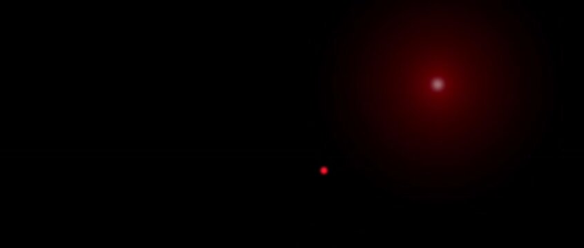 Red Dots Light Flashing Strobe Light Overlay Black Background Dynamic Glow Pulsing Particle Effect Abstract Nightclub DJ Concert Lighting 4K Video