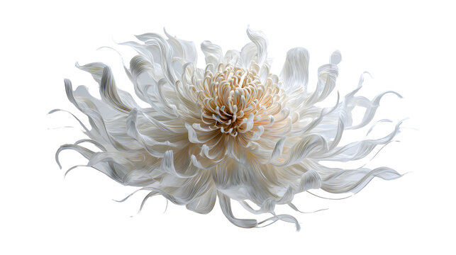 Conceptual flower art work on white background