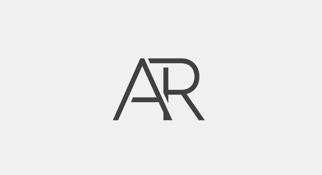 Modern AR Monogram Logo Design, Abstract Letter Mark, Minimalist Branding Concept