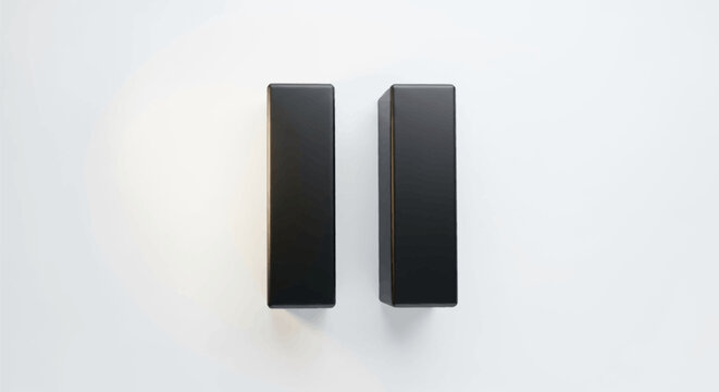 Black rectangular electronic device components.