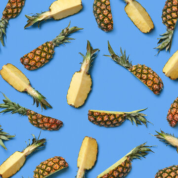 Ornament of juicy pineapple quarters