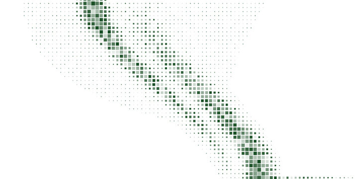 Light Green vector polygonal illustration, which consist of hexagons. Hexagonal pattern for your business design. Geometric background