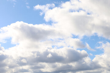 Fototapeta premium Blue sky background with white cloud