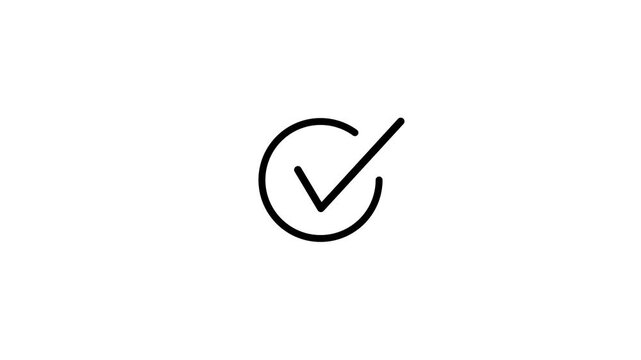 Checkmark symbol confirmation success validation green tick mark isolated on white background