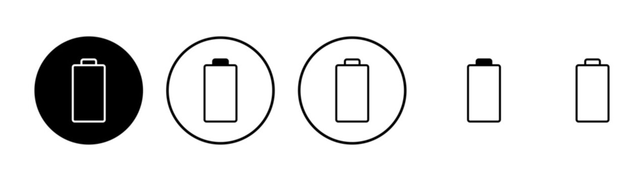 Battery icon vector. battery Charging sign. battery charge level