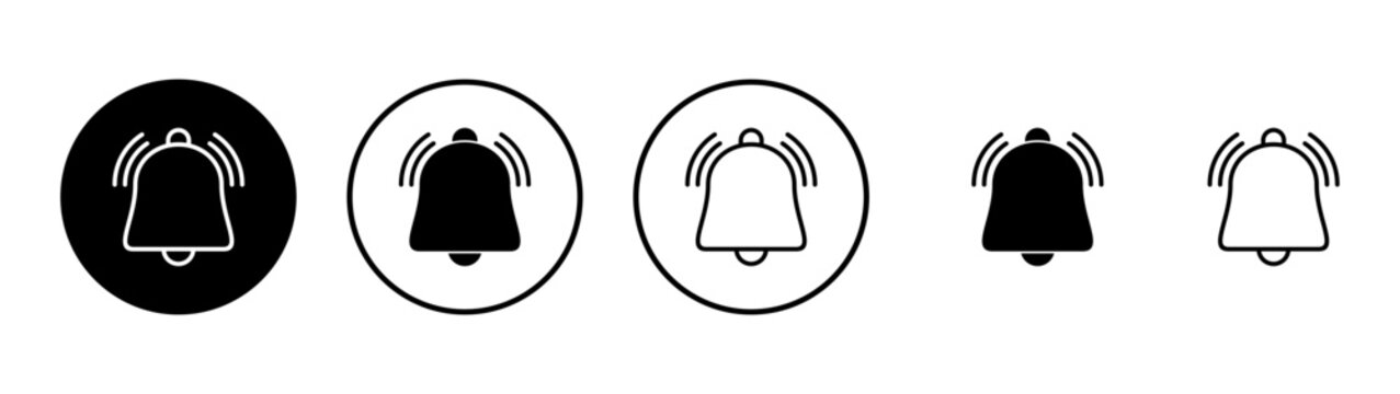 Bell icon vector. Notification sign and symbol for web site design