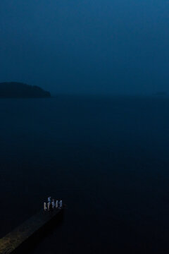 Night bath in the North Sea