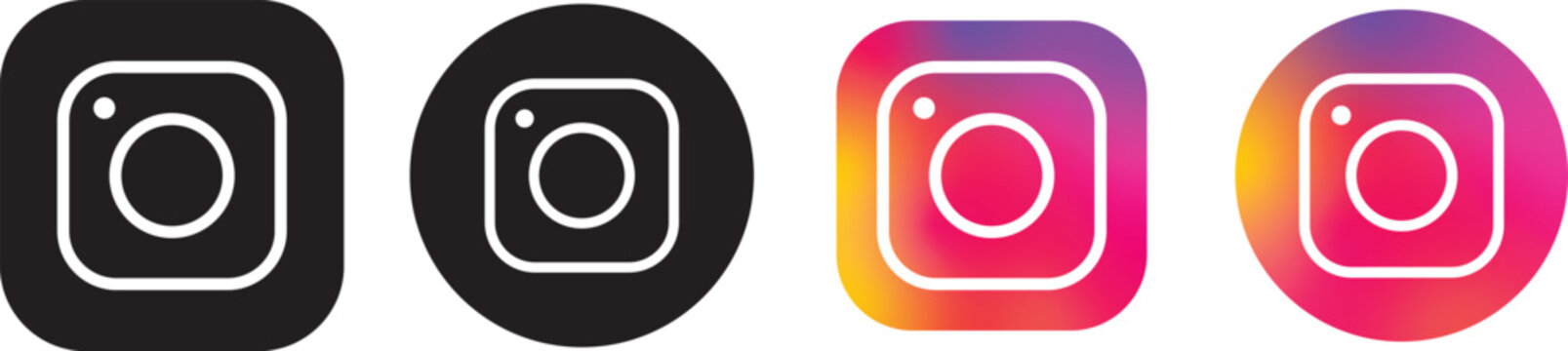 instagram app icon pack for 2026, featuring modern minimalist pictogram and sign designs.