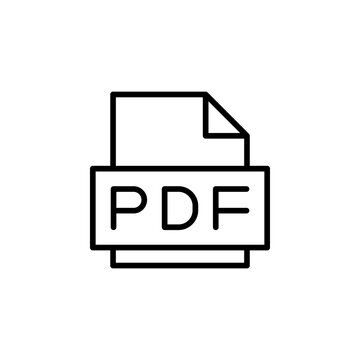 PDF outline icon for document file format