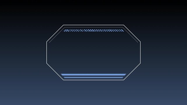 Minimal sci fi HUD border frame for futuristic technology interface animation