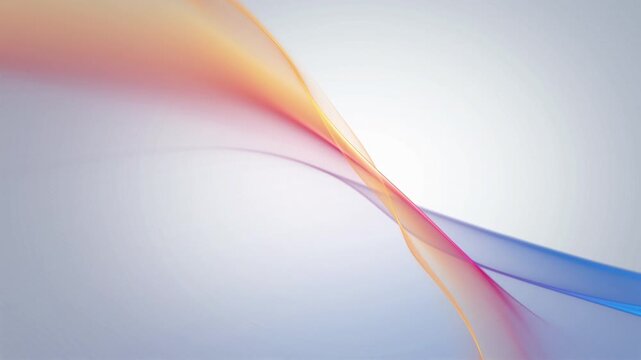 Abstract Colorful Dynamic Flowing Wave on White Background. Ideal for technology, creative digital media projects.	