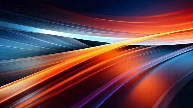 Lines and curves of bright colors flow and change in different shapes and angles. The motion creates a dynamic and lively effect enjoyable to watch.