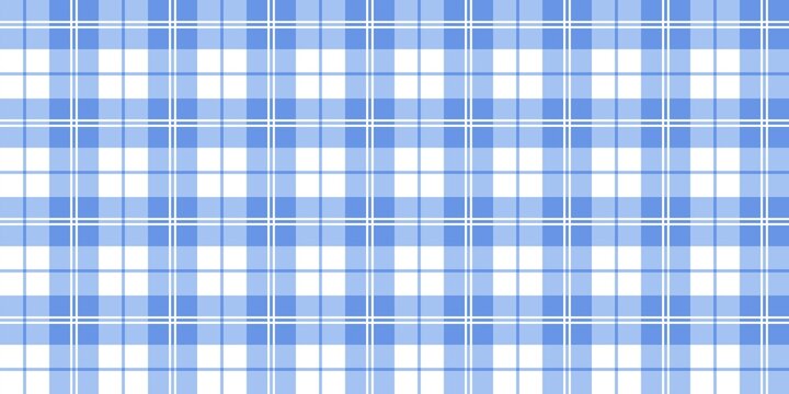 Royal blue gingham plaid pattern with double stripes. Seamless bold checked fabric texture for school uniforms and classic summer apparel.