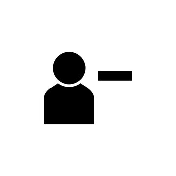 Unfollow solid icon for social media disconnection