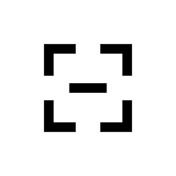 Scan solid icon for digital capturing