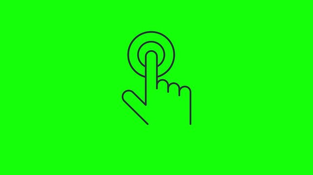 Click to Register - Hand Pressing Button Animation 4K