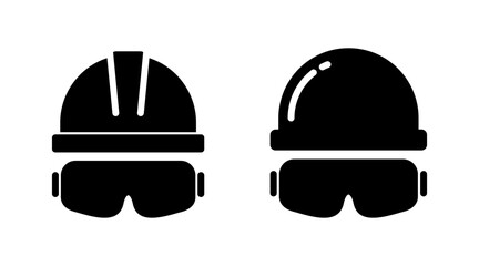 Fototapeta premium Helmet icon set vector. Motorcycle helmet sign and symbol. Construction helmet icon. Safety helmet