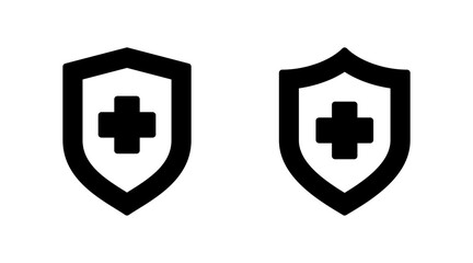 Obraz premium Health insurance icon set vector. Insurance document sign and symbol