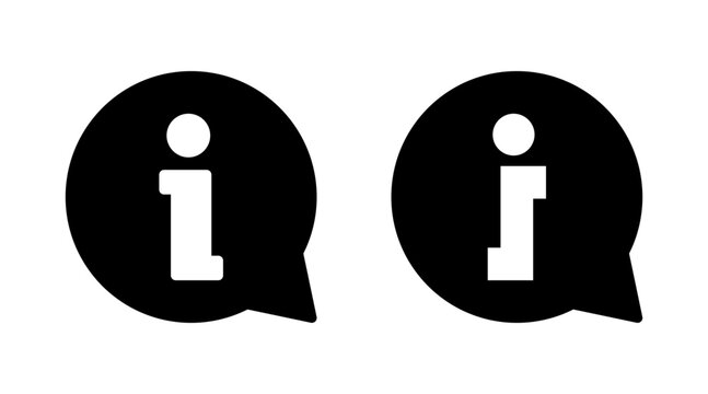 Information sign icon set vector. about us sign and symbol. question mark icon
