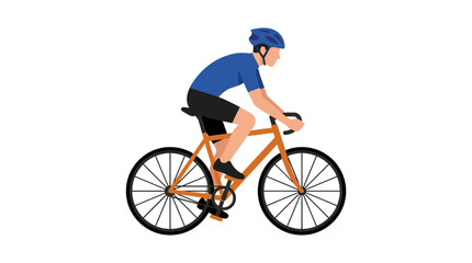 Naklejka premium Cyclist Riding Bicycle