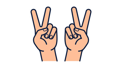 Obraz premium Peace Sign Hands