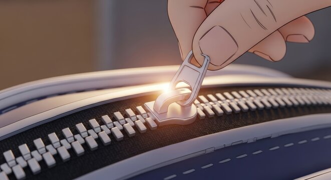 Zipper Close Up - A Detailed Perspective.