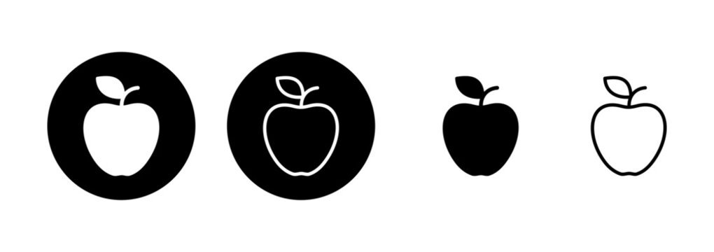 Apple icon logo design. Apple sign and symbols for web design.