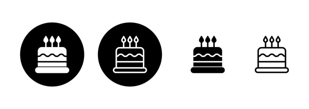 Cake icon logo design. Cake sign and symbol. Birthday cake icon