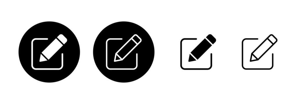 Edit icon logo design. edit document sign and symbol. edit text icon. pencil. sign up