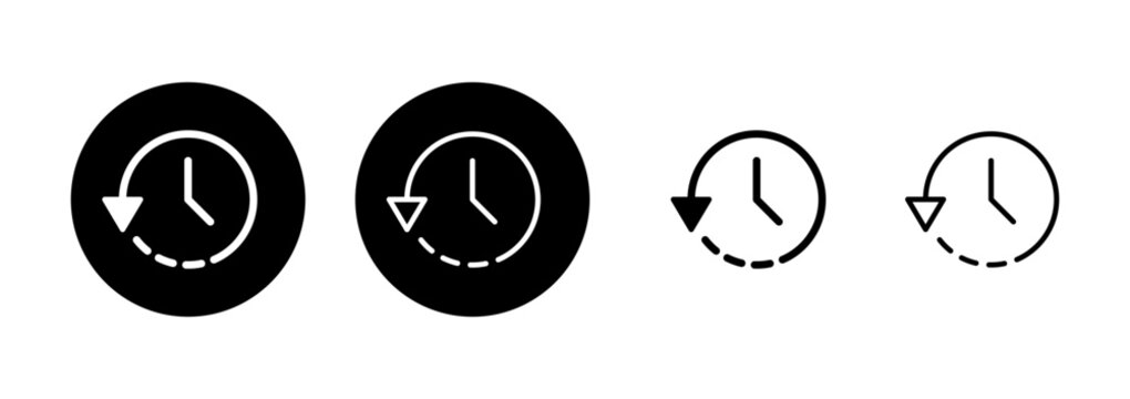 History icon logo design. recent event history sign and symbol
