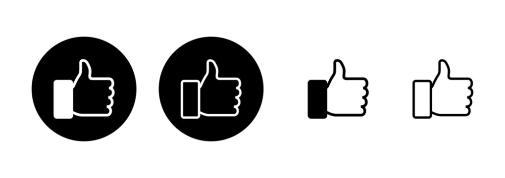 Like icon logo design. Thumbs up sign and symbol. Hand like